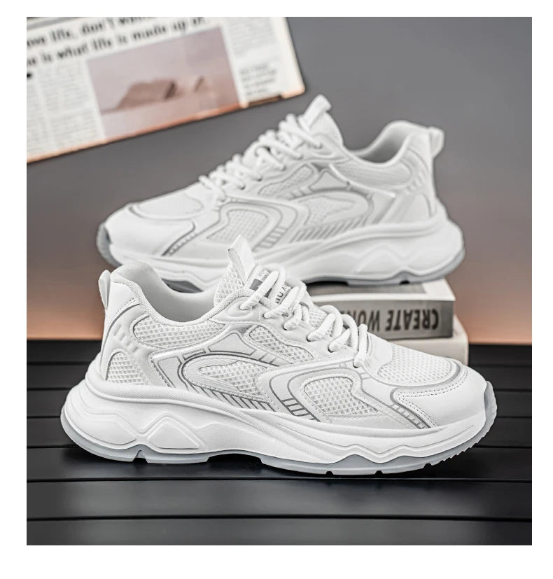 Men's speed casual sneakers spring summer soft-sole anti-slip breathable outdoor running shoes fashion Youth Joker sports shoes