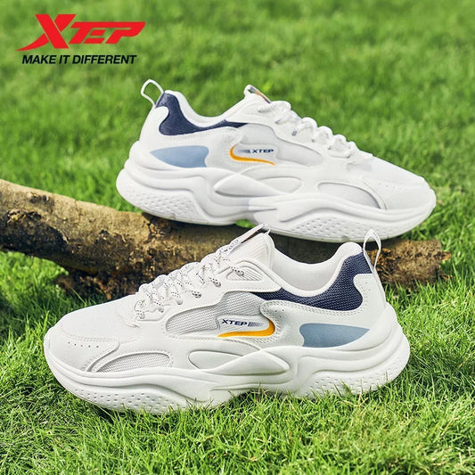 Xtep Casual Shoes for Men Summer New Mesh Breathable Thick Sole Heightened Lightweight Youth Fashion Sports Shoes 875319320001