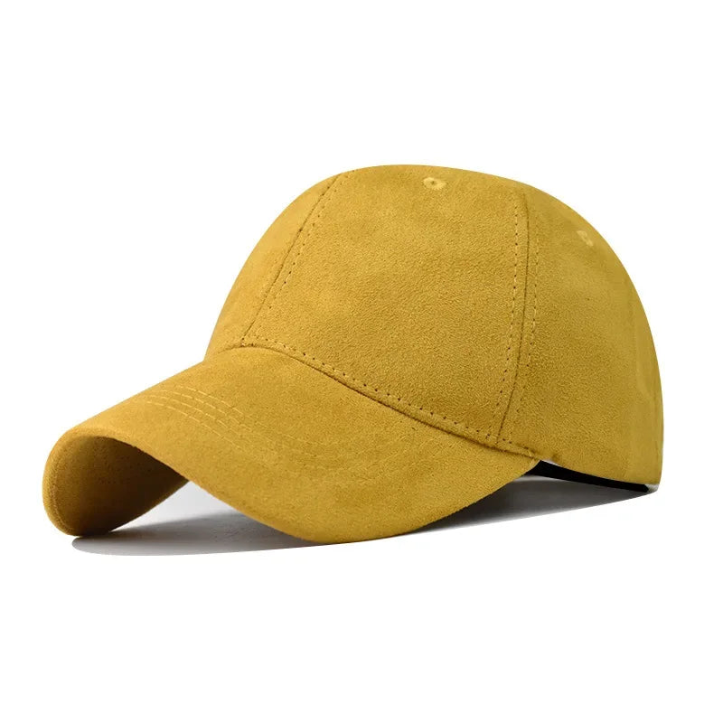 Gorra de béisbol de ante al por mayor, otoño-invierno, para hombre y mujer, gorra urbana lisa de invierno, unisex, ajustable, informal, sin adornos