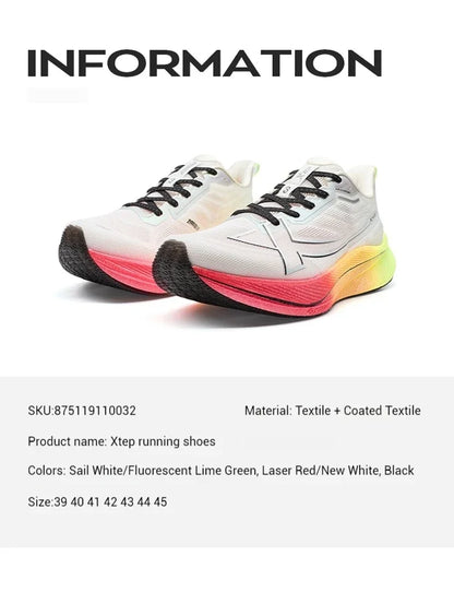 Xtep 2000km 3.0 Running Shoes Soft Universal Sneakers Cushioning Training Jogging Wear-Resistant Lightweight 875119110032