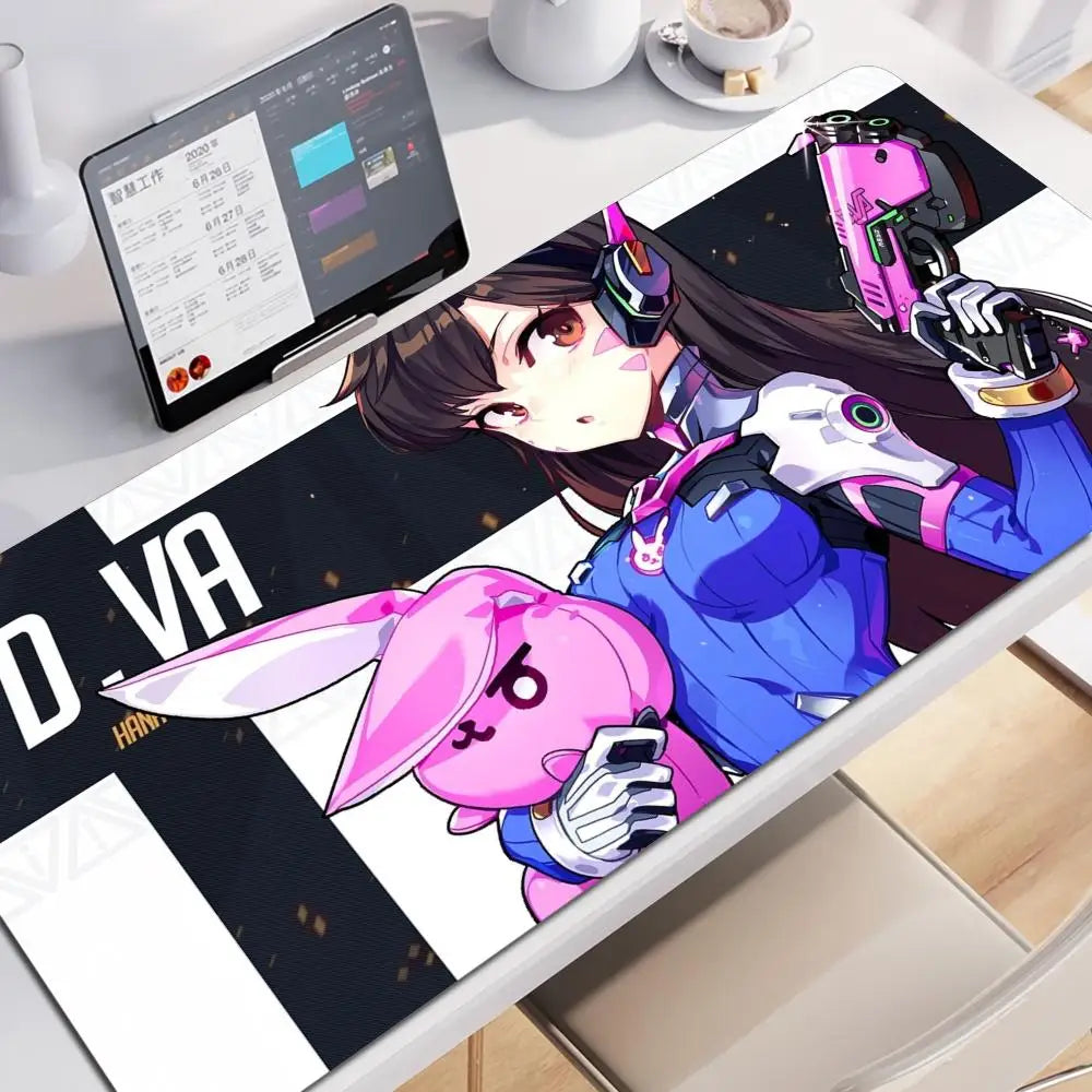 Duża podkładka pod mysz Anime Gaming Girl Overwatch 900x400, gumowa, miękka mata na biurko do laptopa i biura, pod klawiaturę komputerową, nadruk HD, XXL