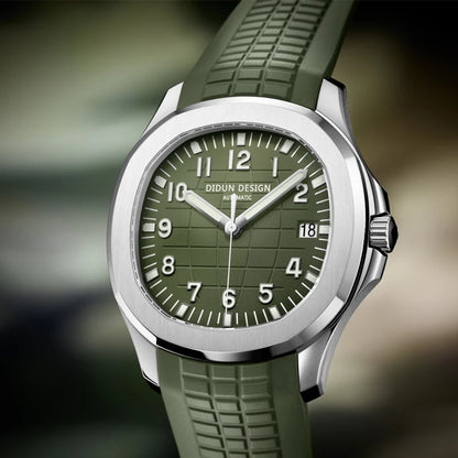 DIDUN Sport Men Automatic Mechanical Watches Sapphire Stainless Steel 10Bar Waterproof Clock