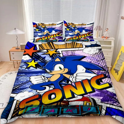 2/3 kom Sonic navlaka za poplun, dječji set posteljine, set navlake za poplun za uređenje spavaće sobe, pokloni za tinejdžere i djecu, jednostruki i bračni krevet