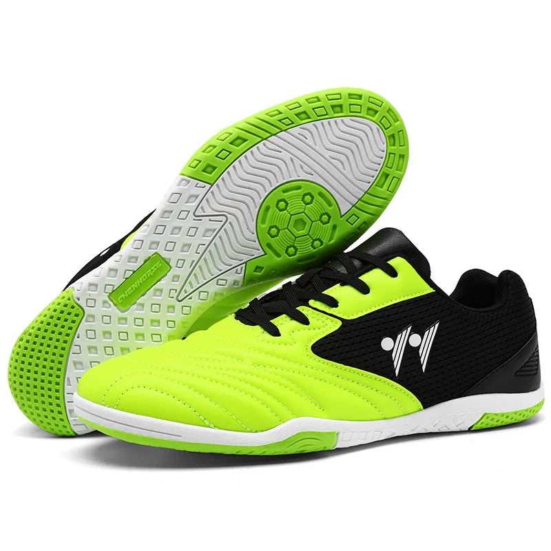 Nouvelles Chaussures de Football Montantes pour Hommes de Haute Qualité – Crampons Antidérapants pour Gazon et Futsal, Idéales pour Matchs en Salle et Sports de Plein Air – Meilleures Ventes