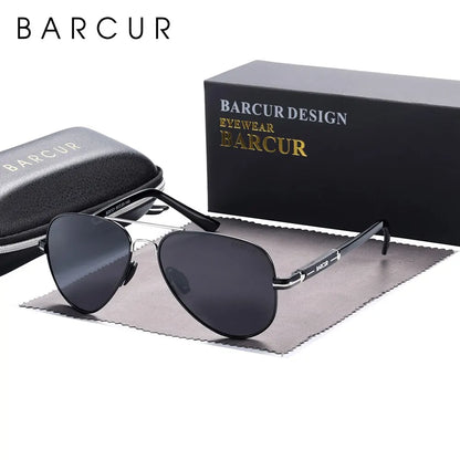 BARCUR polarizált férfi napszemüveg, pilóta napszemüveg férfiaknak, kiegészítők, vezetéshez, horgászathoz, túrázáshoz, szemüveg, Oculos, Gafas De Sol