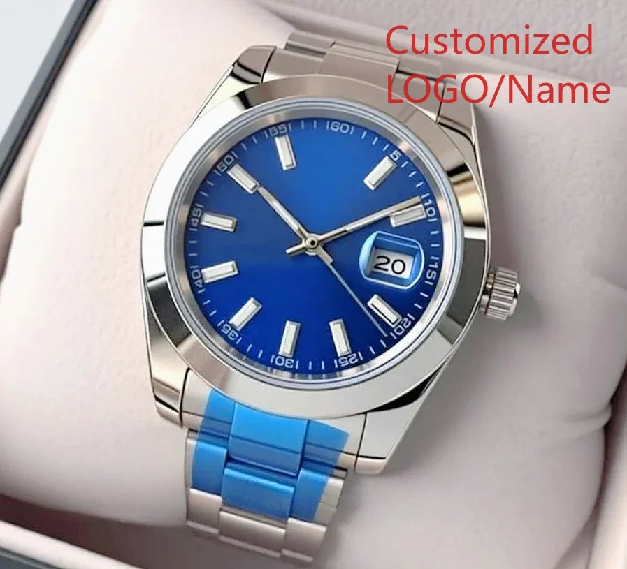 A989 Store Customized Watch Men's WomenAutomatic Mechanical Watch 36mm 40mm 904L Stainless Steel Black Blue