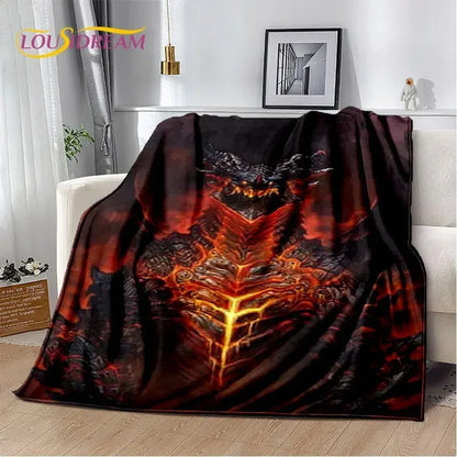 World of Warcraft,WOW ,Game Gamer Soft Plush Blanket,Flannel Blanket Throw Blanket for Living Room Bedroom Bed Sofa Picnic Cover