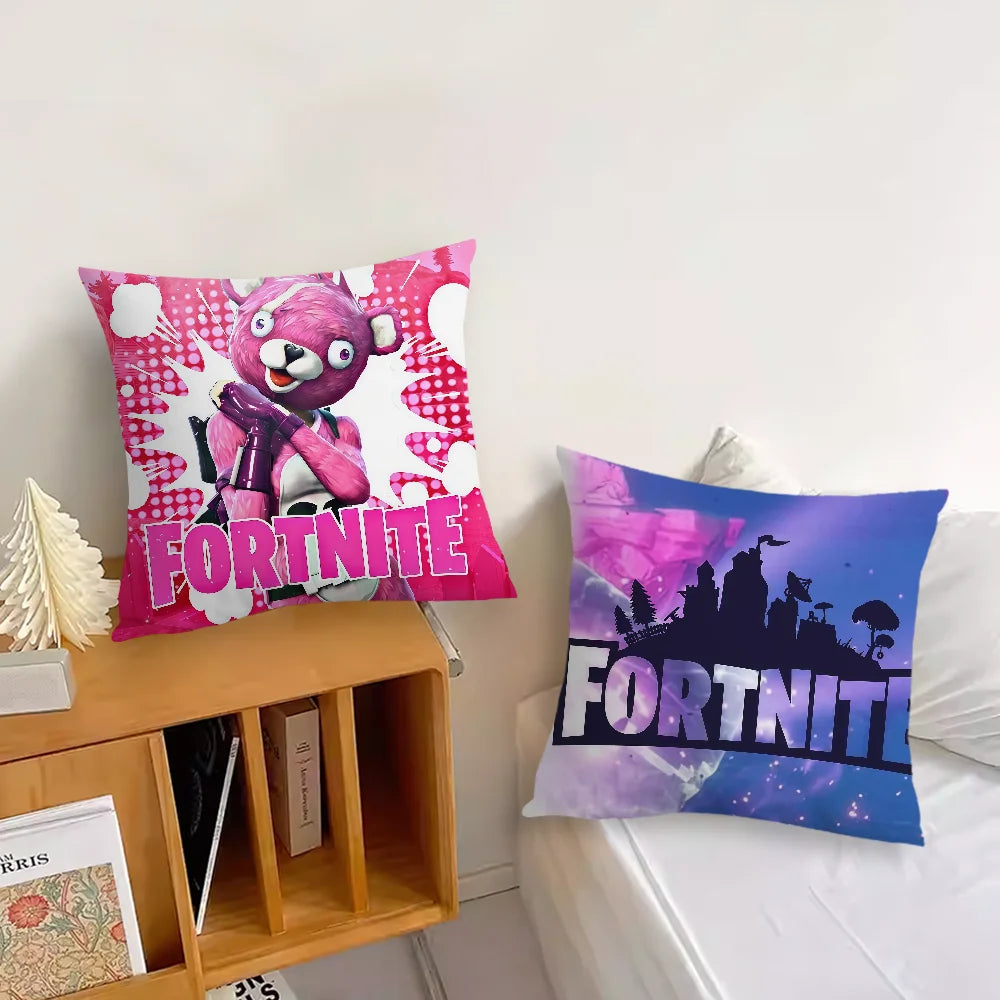 Game F-Fortnite Kissenbezug, dekorativer Kissenbezug für Zimmer, Zuhause, Sofa, Wohnzimmer, Büro und Auto, nordische Schlichtheit