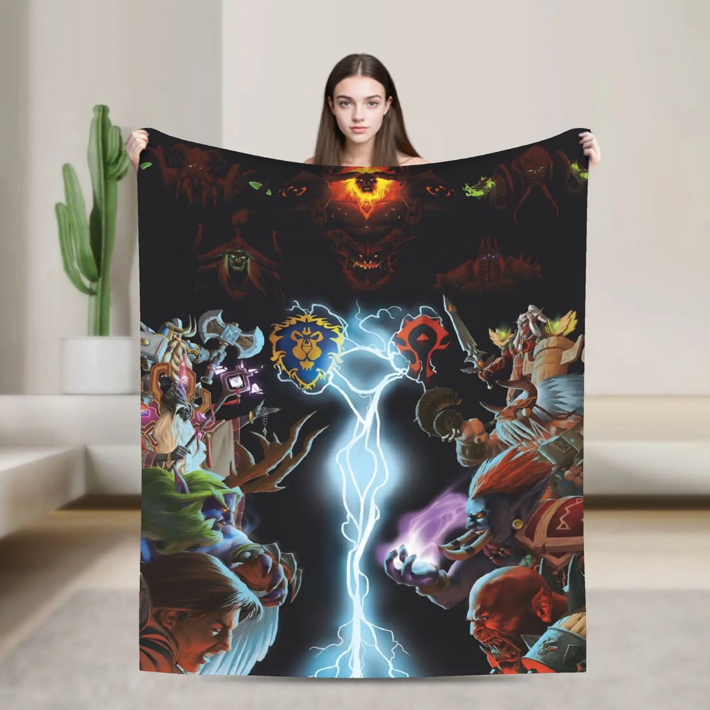 WOW World of Warcraft Flannel Blankets Winter  Soft Warm Throw Blanket for Children Outdoor Novelty Bedspread Sofa Bed Cover
