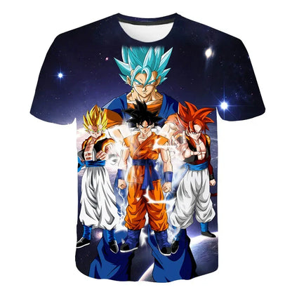 T-shirts Dragon Ball Z pour enfants et hommes, T-shirt pour homme, style Harajuku, tendance Goku, vêtements d'anime, hauts, streetwear