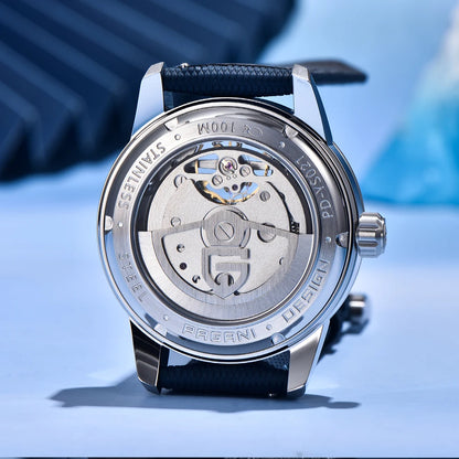 Pagani Design men’s watch, new model, luxury automatic mechanical watch, 41 mm, stainless steel, water-resistant to 10 bar, ‘racer’ style