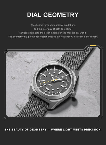 CADISEN TI-7 Autodyne Men’s Automatic Watch  Titanium Case, Miyota 8215, Sapphire Crystal & 100M Waterproof