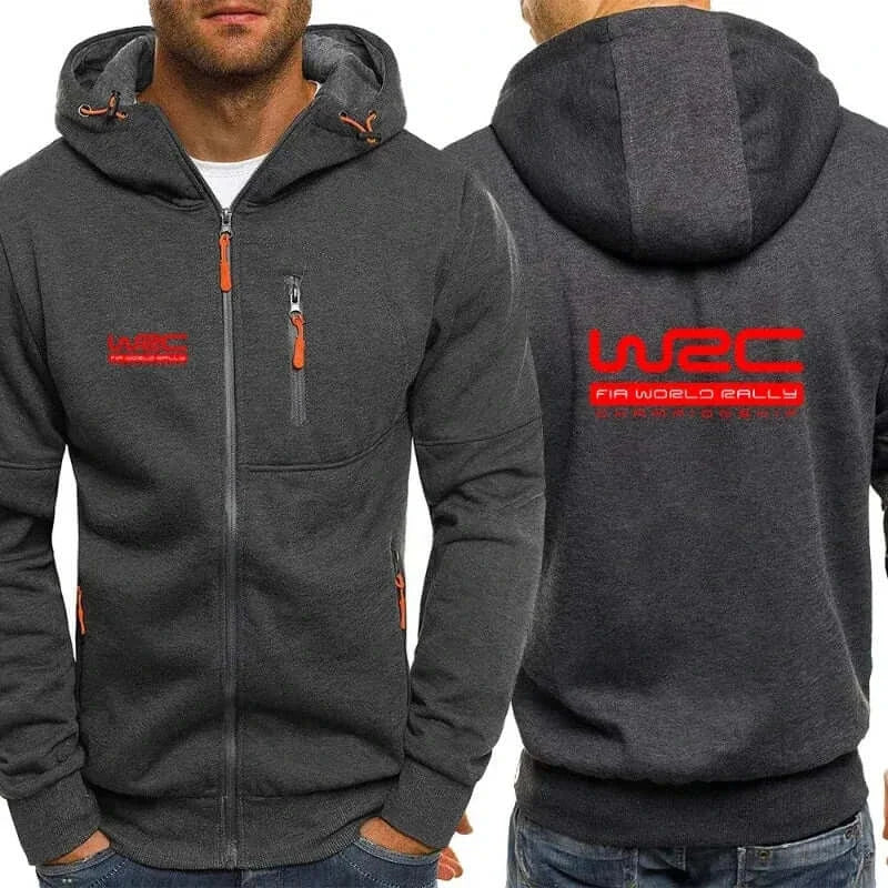 Produit gaming premium Fraquane, New Spring Autumn Men's World Rally Championship WRC Logo Printing Fashion Hooded Streetwear Casual Zipper High Quality Hoodies