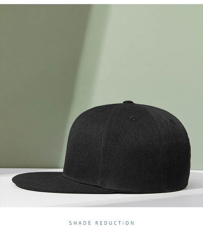Wholesale 40 Colors Adjustable Flat Peak Snapback Caps Lady Fashion Polyester Plain Baseball Hat Men Hiphop Blank Sport Cap