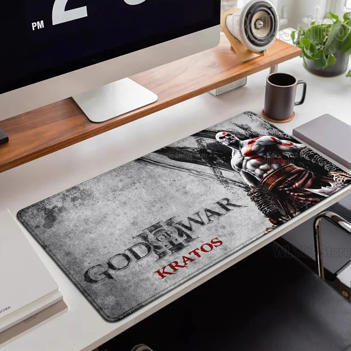XXL egérpad God of War íróasztali szőnyeg játékos kiegészítők billentyűzet számítógépes egérpad játékosok számára nagy méretű PC-szekrény irodai asztal szőnyeg