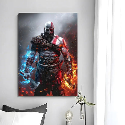 Game G-God of War poszter, öntapadó művészeti, vízálló papír matricák, kávézó, bár, szoba falidekoráció