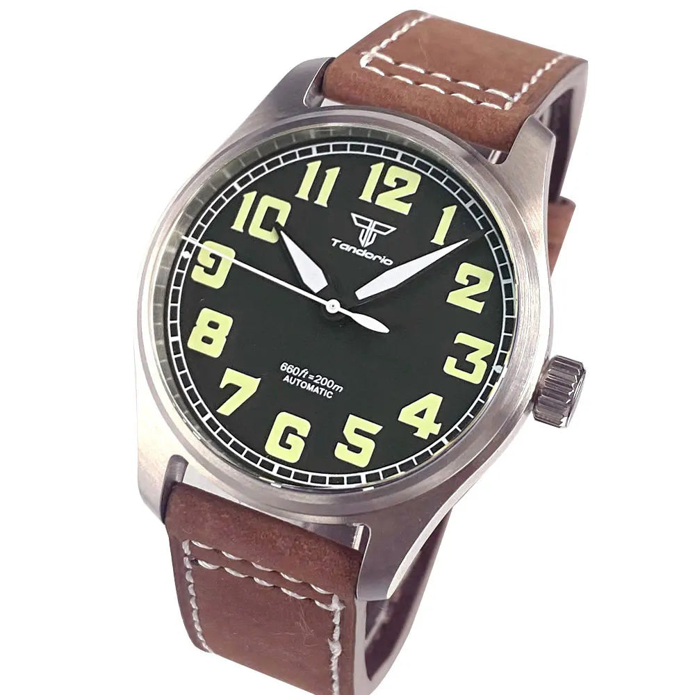 39mm Pilot Aviator Diving Watches Miyota8215 Automatic Mechanical Watch for Men 20BAR Waterproof Sapphire Crystal 316L Steel
