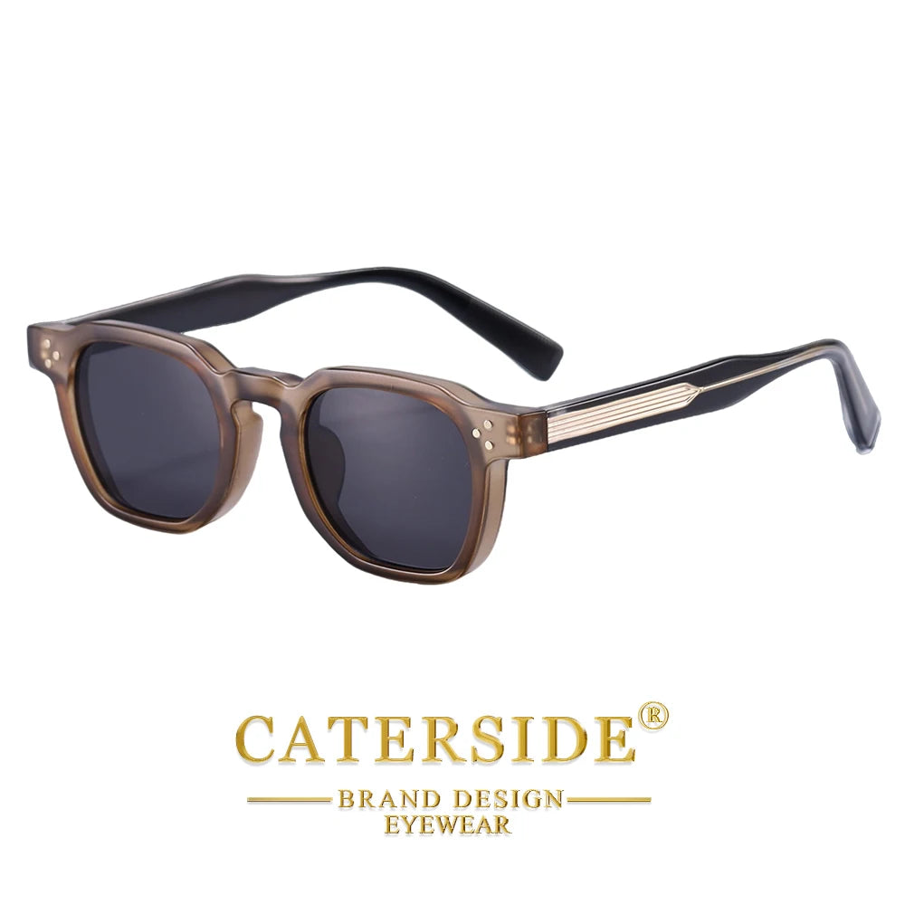 CATERSIDE Új vintage férfi napszemüveg Kiváló minőségű négyzet alakú napszemüveg Női szabadtéri, utazási, strand- és nyári divatszemüveg UV400