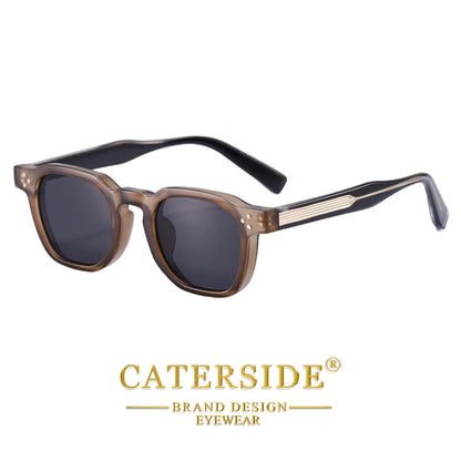 CATERSIDE Új vintage férfi napszemüveg Kiváló minőségű négyzet alakú napszemüveg Női szabadtéri, utazási, strand- és nyári divatszemüveg UV400