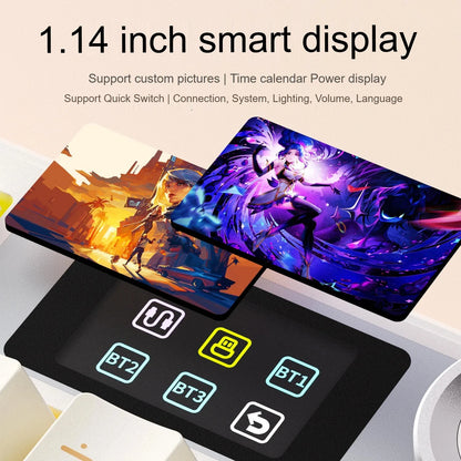 Teclado mecánico AULA F108 PRO personalizado con distribución 100%, retroiluminación RGB, Bluetooth inalámbrico, interruptores HiFi para gaming