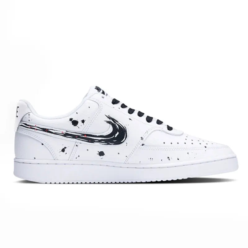 Προσαρμοσμένα αθλητικά παπούτσια Nike Court Vision 1 Low με εφέ «Ink Wash» και «Splatter» σε κινέζικο στυλ, ανθεκτικά στη φθορά, ανδρικά παπούτσια για σκέιτ