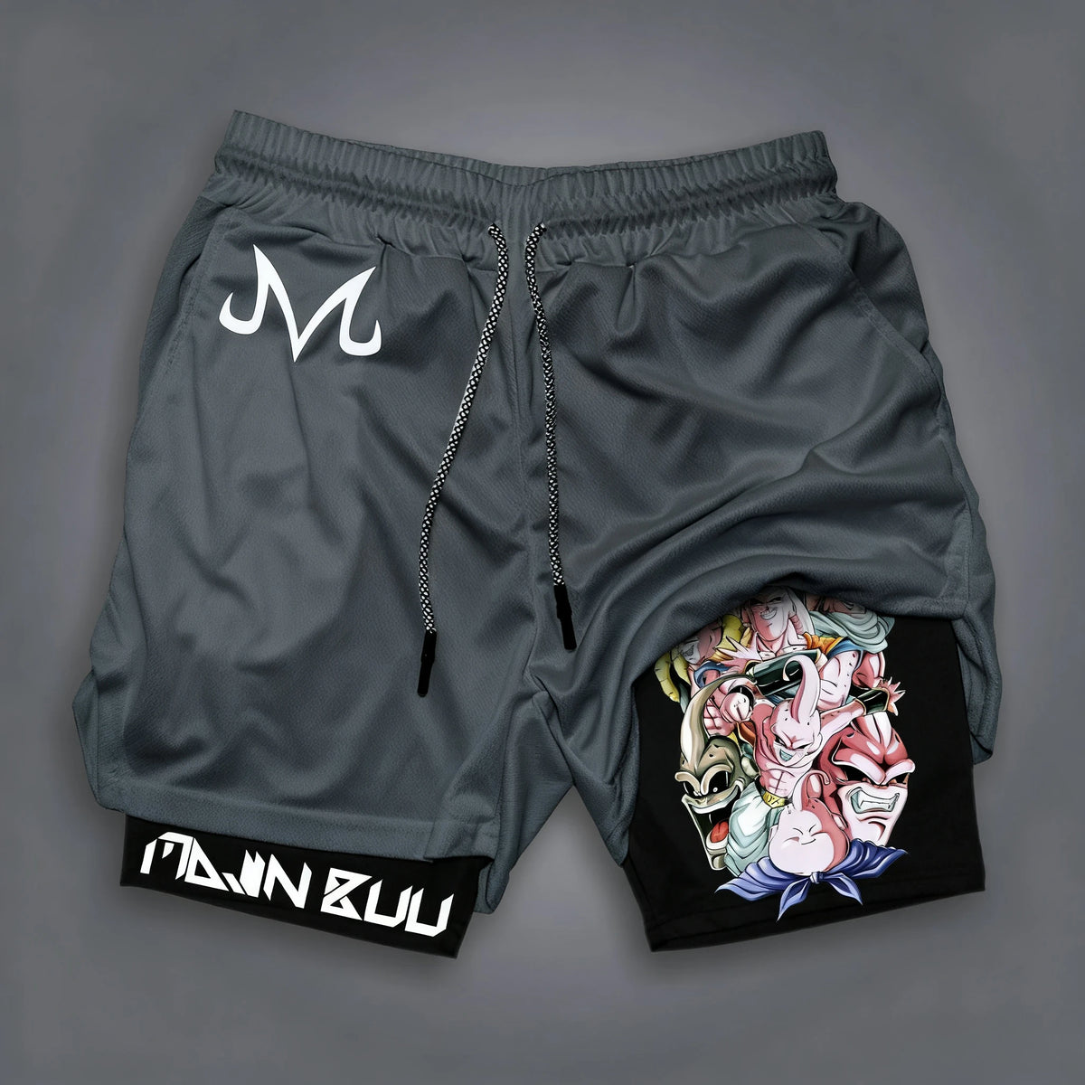 2025 Dragon Ball Majin Buu Anime Men Shorts Streetwear Summer Workout Pants Sportswear Fitness Double-layer Quick Dry Beach Pant