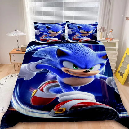 2/3 kom Sonic navlaka za poplun, dječji set posteljine, set navlake za poplun za uređenje spavaće sobe, pokloni za tinejdžere i djecu, jednostruki i bračni krevet