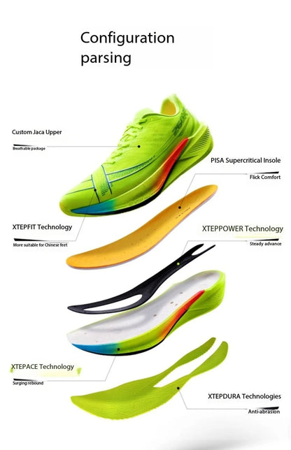 Xtep 260X 2.0  Marathon Running Shoes For Men Racing Carbon Plate Shock Soft Cushion Sport Daily Training Shoe 975119110032
