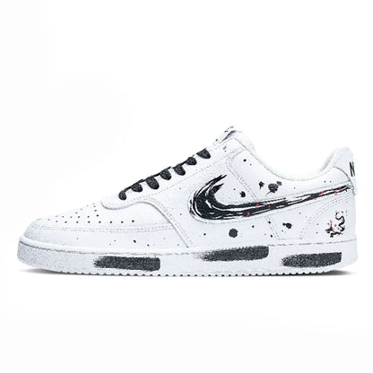 Προσαρμοσμένα αθλητικά παπούτσια Nike Court Vision 1 Low με εφέ «Ink Wash» και «Splatter» σε κινέζικο στυλ, ανθεκτικά στη φθορά, ανδρικά παπούτσια για σκέιτ