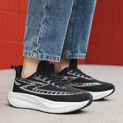 Men's Running Shoes Professional Marathon Comfortable Breathable Mesh Sneakers Daily Fitness Anti-Slip Shock-Absorbing Jogging Shoes