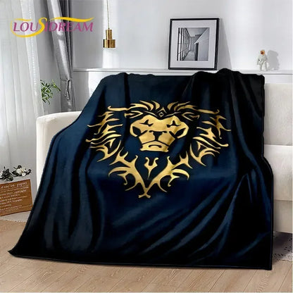 World of Warcraft,WOW ,Game Gamer Soft Plush Blanket,Flannel Blanket Throw Blanket for Living Room Bedroom Bed Sofa Picnic Cover