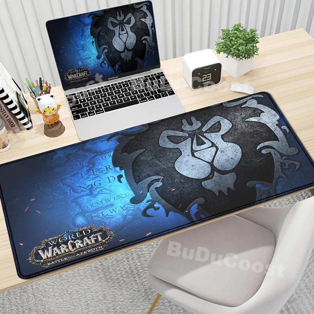 Anime World of Warcraft skrivbordsunderlägg, gamingmusmatta, datortillbehör, XXL, Lock Edge, tangentbord, musmatta, Gamer Mause, kontorsmattor
