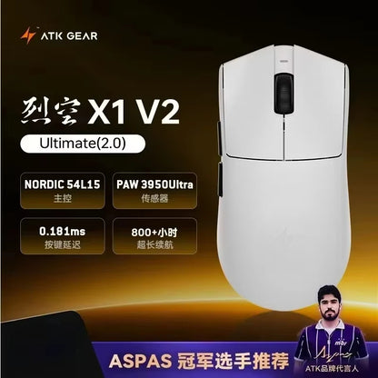 ATK Blazing Sky X1/X1V2 Wireless Gaming Mouse 8K Low Latency Lightweight FPS Liekong E-sports Gaming Mouse Custom PC Accessories