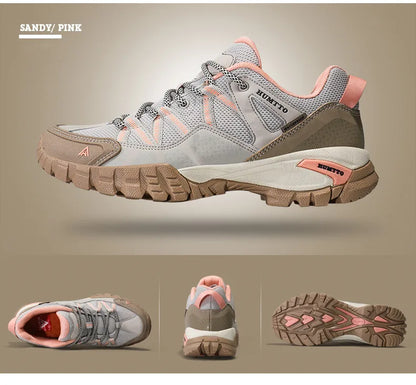 HUMTTO Hiking Shoes for Women Wear-Resistant Outdoor Women's Sports Shoes Lace-Up Climbing Trekking Sneakers Woman 110609B