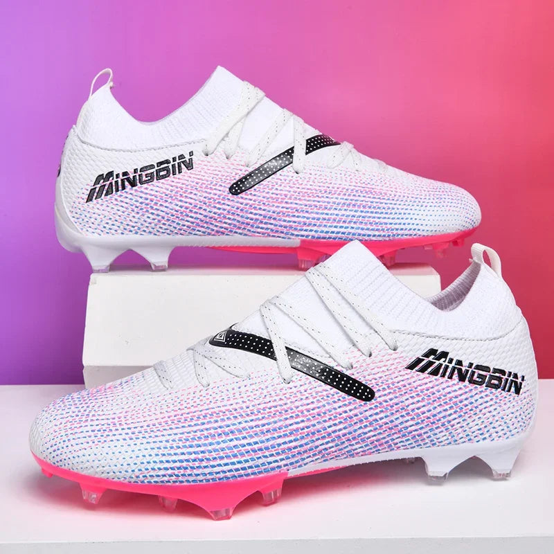 Men's Turf Soccer Shoes Cleats Professional Football Boots Breathable Mesh Youth Soccer Anti-Skid Male Sneakers Society Chuteira