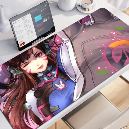 Duża podkładka pod mysz Anime Gaming Girl Overwatch 900x400, gumowa, miękka mata na biurko do laptopa i biura, pod klawiaturę komputerową, nadruk HD, XXL