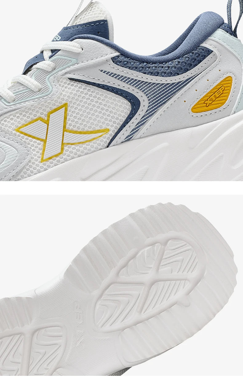 Zapatillas casuales Xtep para hombre, calzado deportivo de verano resistente, con cordones, antideslizante y resistente al desgaste para exteriores 876219320026