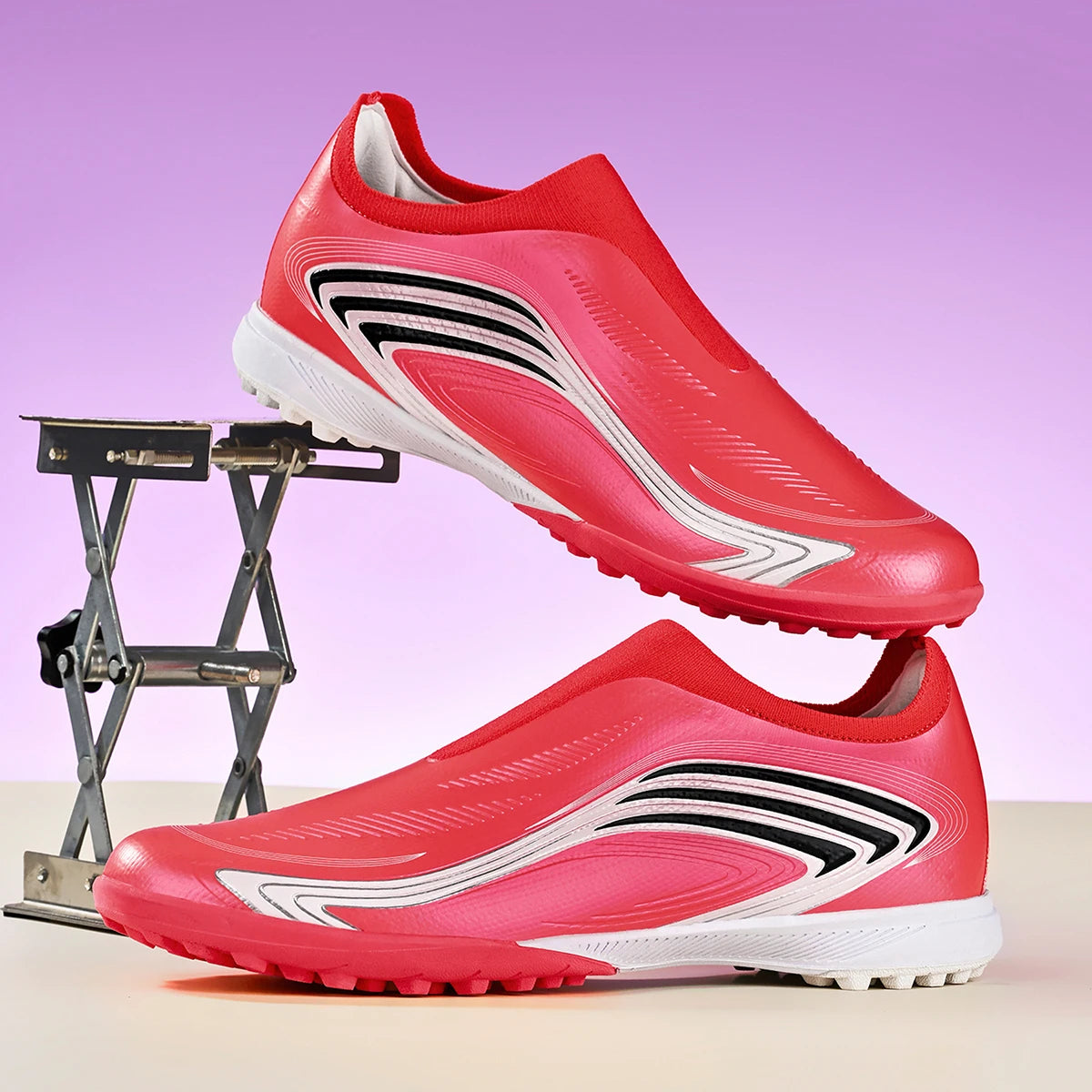Chaussures de football TF unisexes, crampons légers pour terrain synthétique, semelle résistante à l'usure pour les matchs de football sur gazon artificiel en extérieur