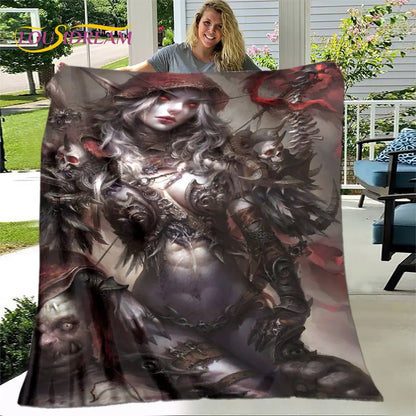 World of Warcraft, WOW Game Gamer Soft Plush Blanket,Flannel Blanket Throw Blanket for Living Room Bedroom Bed Sofa Picnic Cover