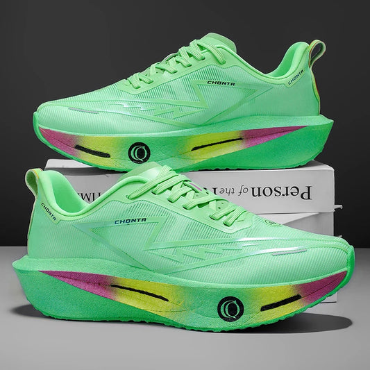 2026 Running Shoes Carbon Plate Marathon Men Sports Breathable Lightweight Women's Comfortable Athletic Antiskid Sneakers Casual