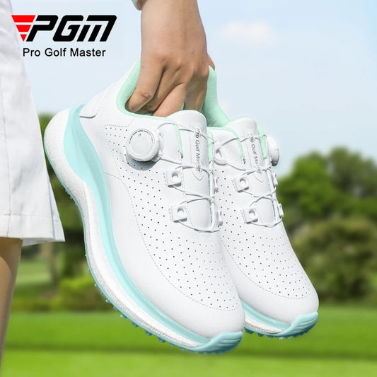 PGM Women Golf Shoes Summer Heat Dissipation Breathable Holes High Elasticity Height Outdoor Sports Sneakers XZ430