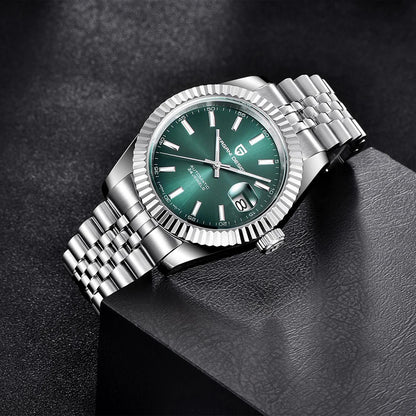 Montre-bracelet mécanique pour homme PAGANI DESIGN PD1645 – Mouvement 8215, verre saphir, modèle de luxe en acier, étanche jusqu'à 100 m