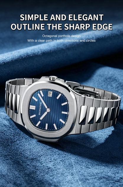 2026 New Specht & Söhne Luxury 40MM Quartz Watch For Men Super Slim Steel Sapphire Crystal 50M Waterproof 5711 Classic Watch