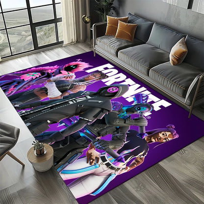 2025 Games 3D F-Fortnite Cartoon Carpet Rug for Living Room Bedroom Home Sofa Decoration, Kids Play Area Rug Non-slip Floor Mat