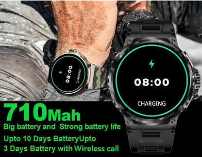 2026 New GPS Track Smart Watch Men 1.85-Inch HD AMOLED Screen 710 Mah Battery Sport Bluetooth Call Smartwatch For Android IOS