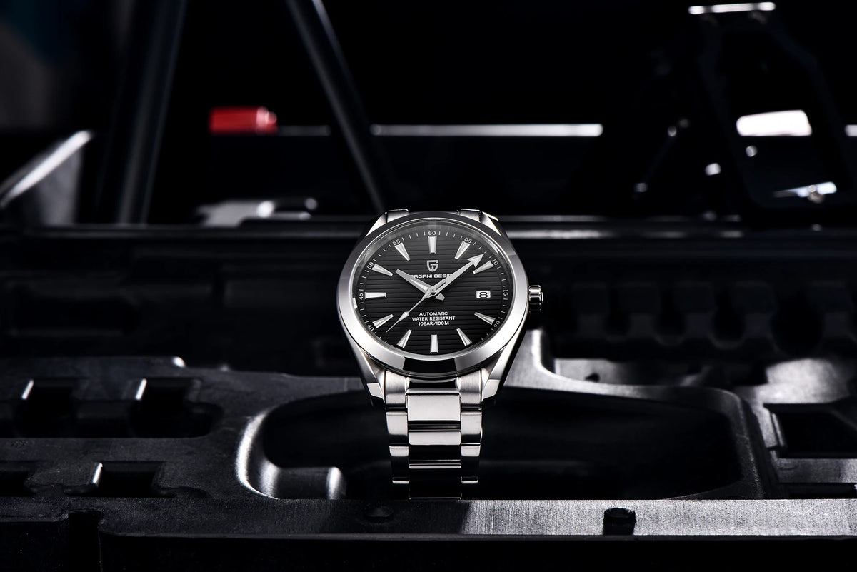 PAGANI DESIGN Luxury Business 40 mm-es férfi mechanikus karóra, csúcsminőségű zafírüveges férfi automata karóra, 100 m-es vízállóság