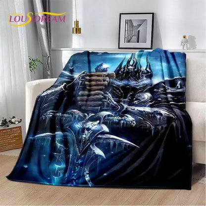 World of Warcraft,WOW ,Game Gamer Soft Plush Blanket,Flannel Blanket Throw Blanket for Living Room Bedroom Bed Sofa Picnic Cover