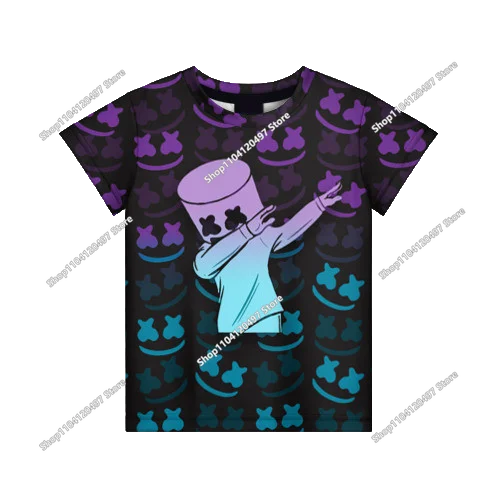 Лятна модна детска тениска с Fortnite талисман и 3D принт, ежедневна T-shirt за момчета и момичета, унисекс детско облекло, горнище