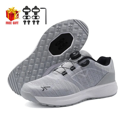 Cycling Sneakers MTB Men's Sports Dirt Bike Shoes SPD Pedal Mountain Bicycle Footwear Speed Racing Flat Off-Road Cycling Shoes