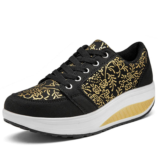 Women’s Leather Casual Sneakers Fashion Comfortable Platform Walking Shoes Wedge Moccasins Breathable Loafers Zapatos De Mujer